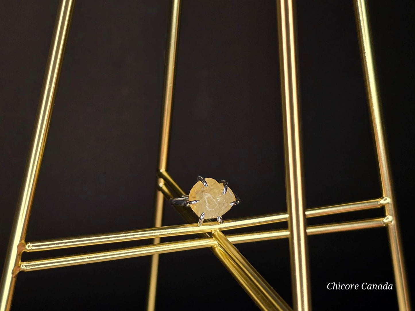 Citrine Adjustable Ring: Positive Energy and Elegance