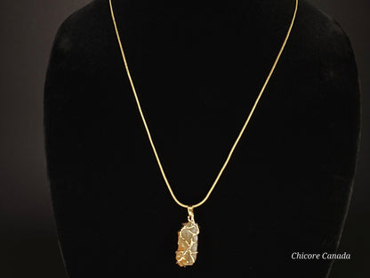 Collier pendentif en citrine brésilienne : beauté naturelle