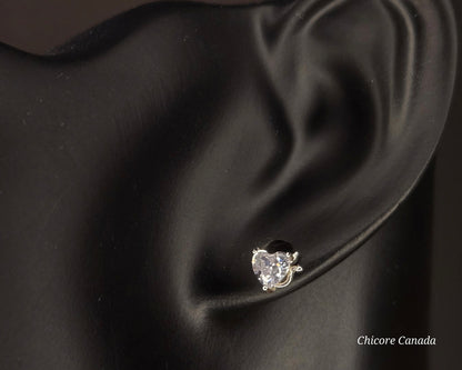 Asymmetric Evil & Angel Stud Earrings in 925 Sterling Silver – Bold Luxury Redefined