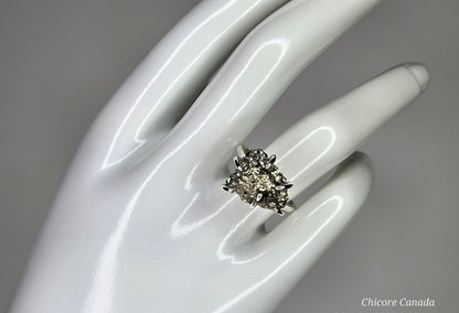 Adjustable Band & Sophisticated Shine - 
Raw Pyrite Power Ring