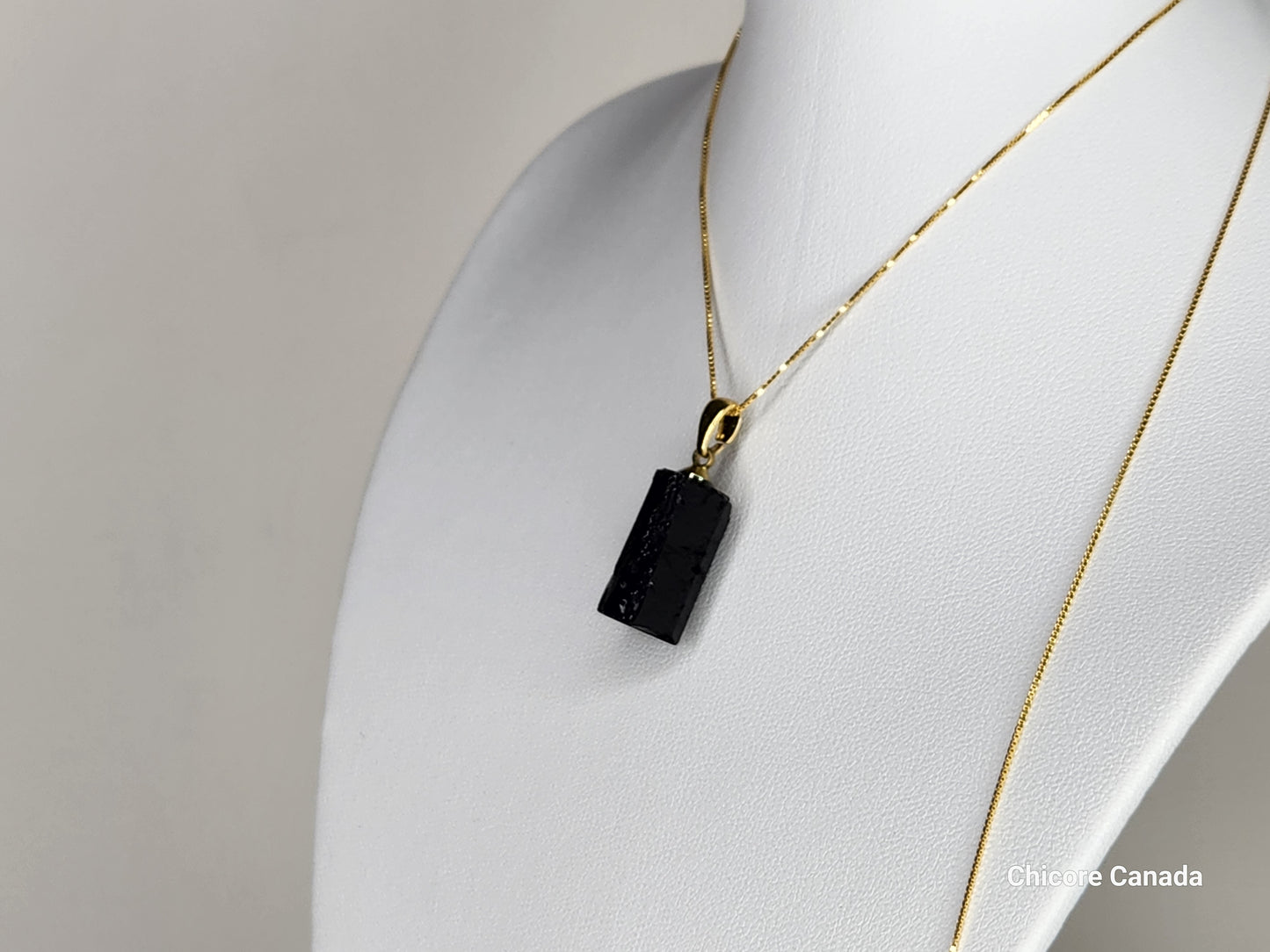 Adjustable Handmade Raw Black Tourmaline Pendant Necklace – Natural Stone Jewelry