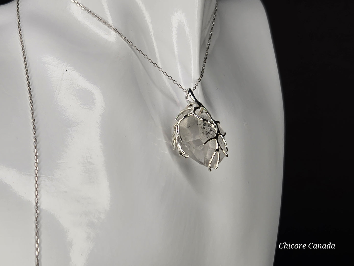 AAA Herkimer Diamond Pendant with Adjustable Necklace