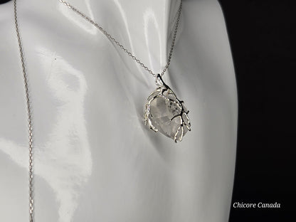AAA Herkimer Diamond Pendant with Adjustable Necklace