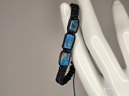 Blue Apatite Bracelet for Him - A Refined Fusion of Focus, Confidence & Purpose
