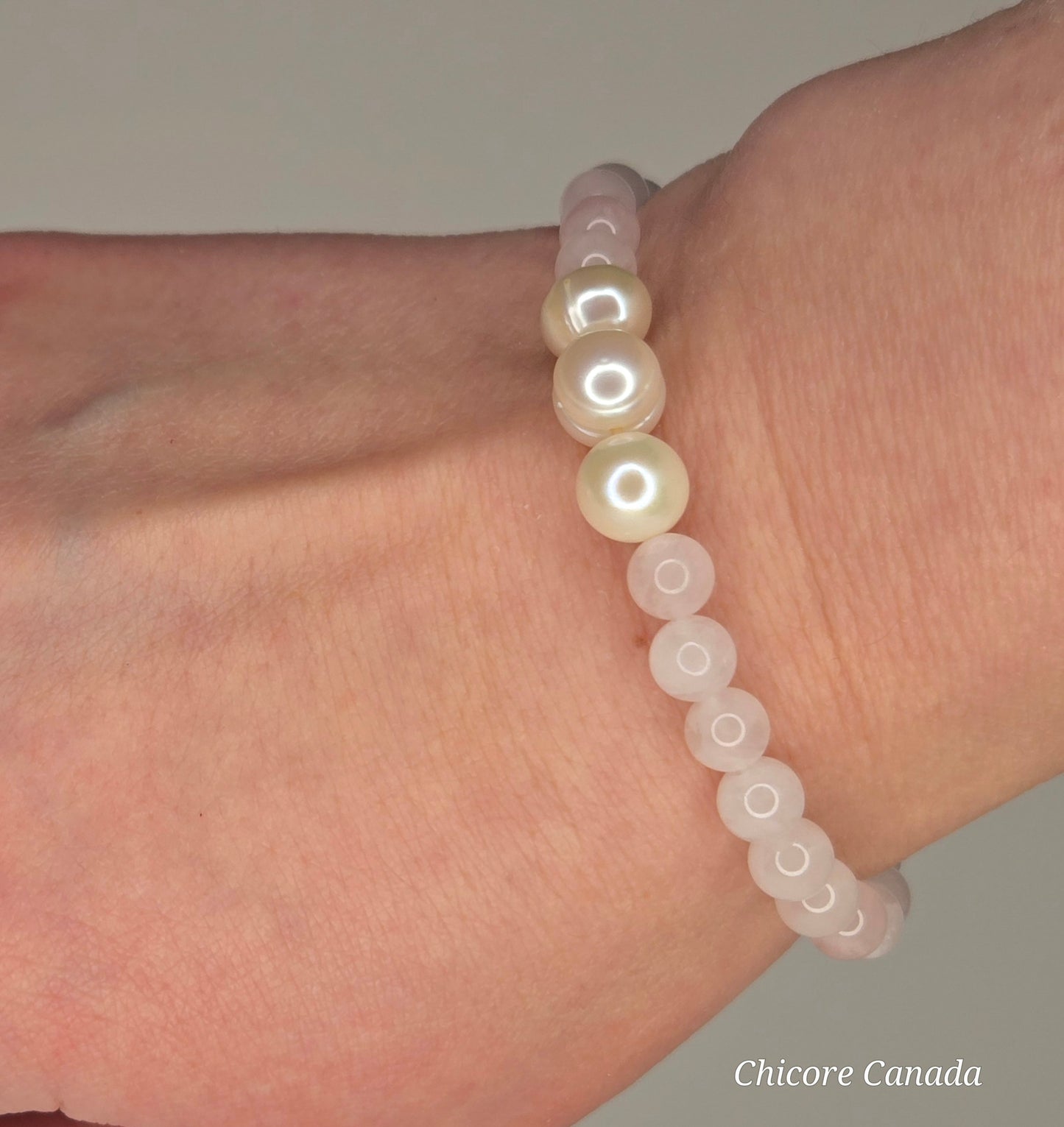 Carry Love and Purity – Rose Quartz and Pearl Bracelet
