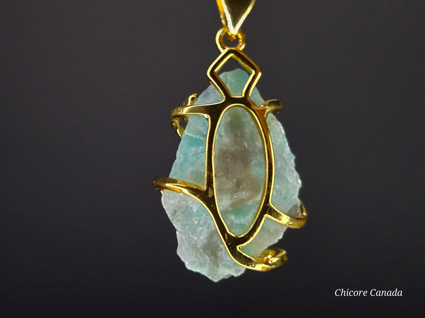 Artisan Raw Amazonite Necklace – Crafted with 925 Sterling Silver Grace