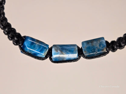 Blue Apatite Bracelet for Him - A Refined Fusion of Focus, Confidence & Purpose