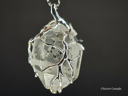 AAA Herkimer Diamond Pendant with Adjustable Necklace