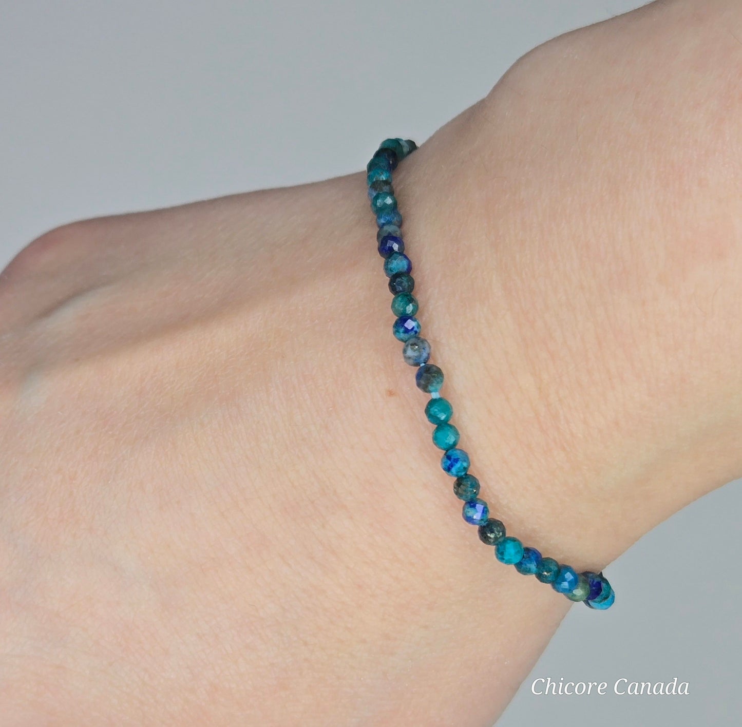 Blue Muse - Dainty Faceted Blue Apatite Bracelet