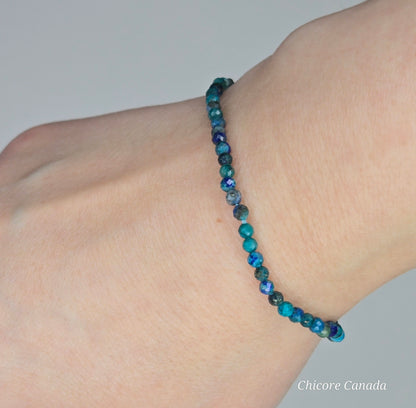 Blue Muse - Dainty Faceted Blue Apatite Bracelet