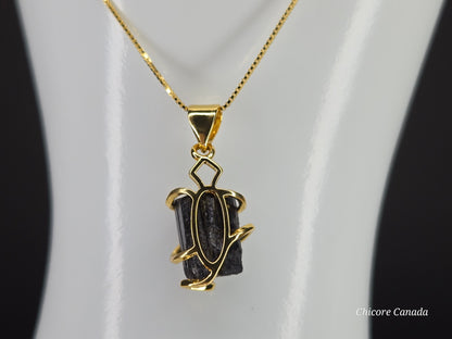 Elegant Protection – Handmade Black Tourmaline Pendant with 925 Sterling Silver Necklace
