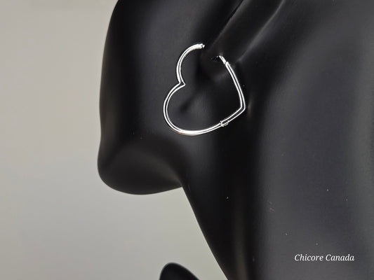 Chic Heart Hoop Earrings – Love in Every Curve