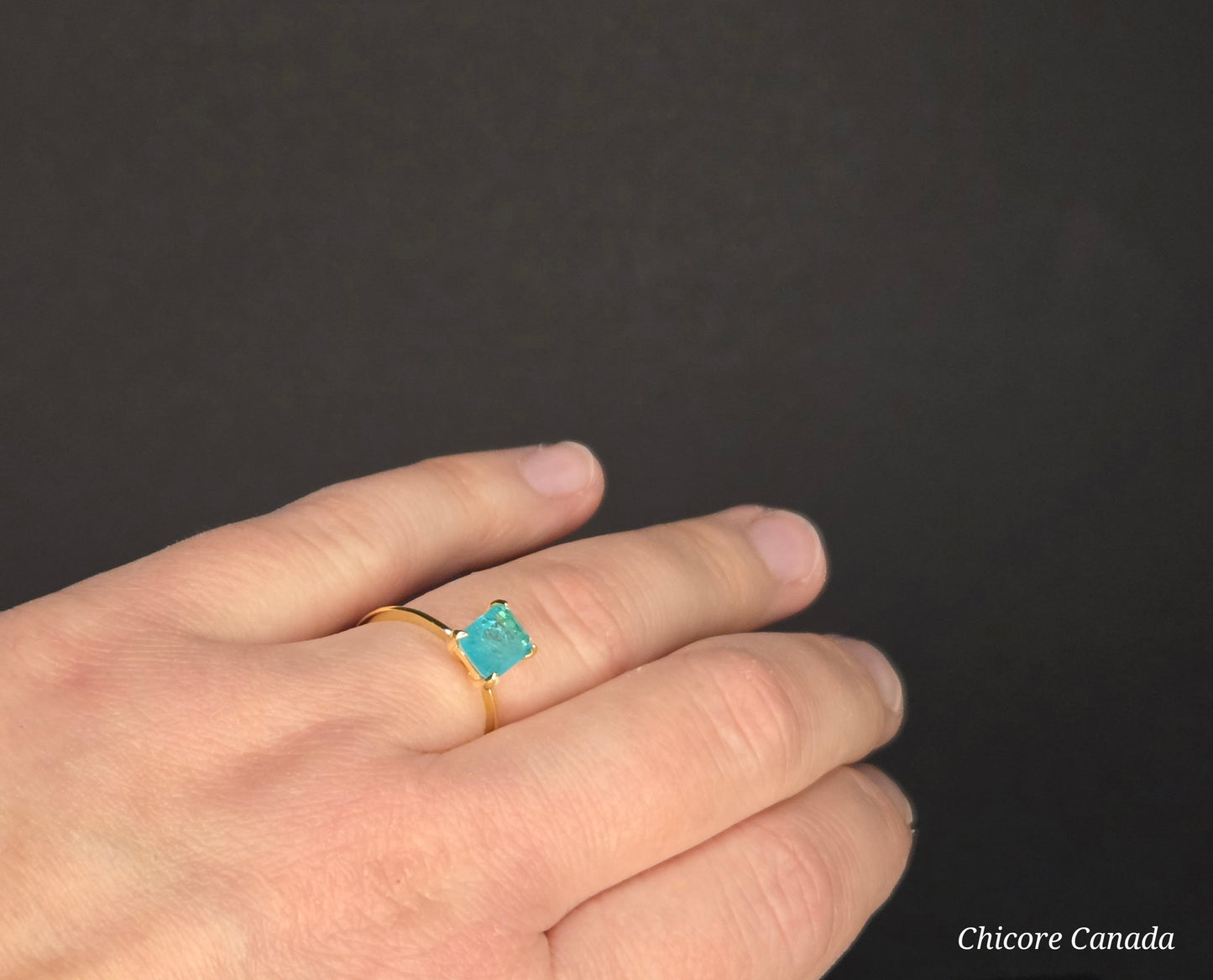 Delicate Sophisticated Statement of Elegance - 925 Sterling Silver Exquisite Paraiba Tourmaline Ring