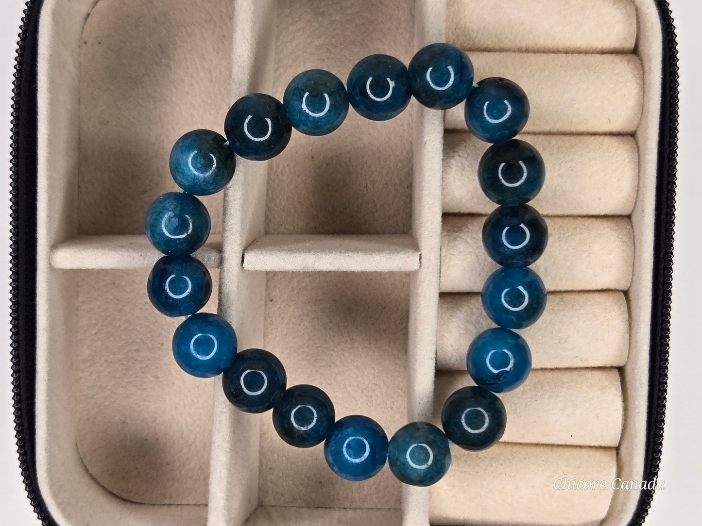 Elegant Blue Apatite Bracelet – Handmade with Natural Stones