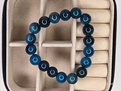 Elegant Blue Apatite Bracelet – Handmade with Natural Stones