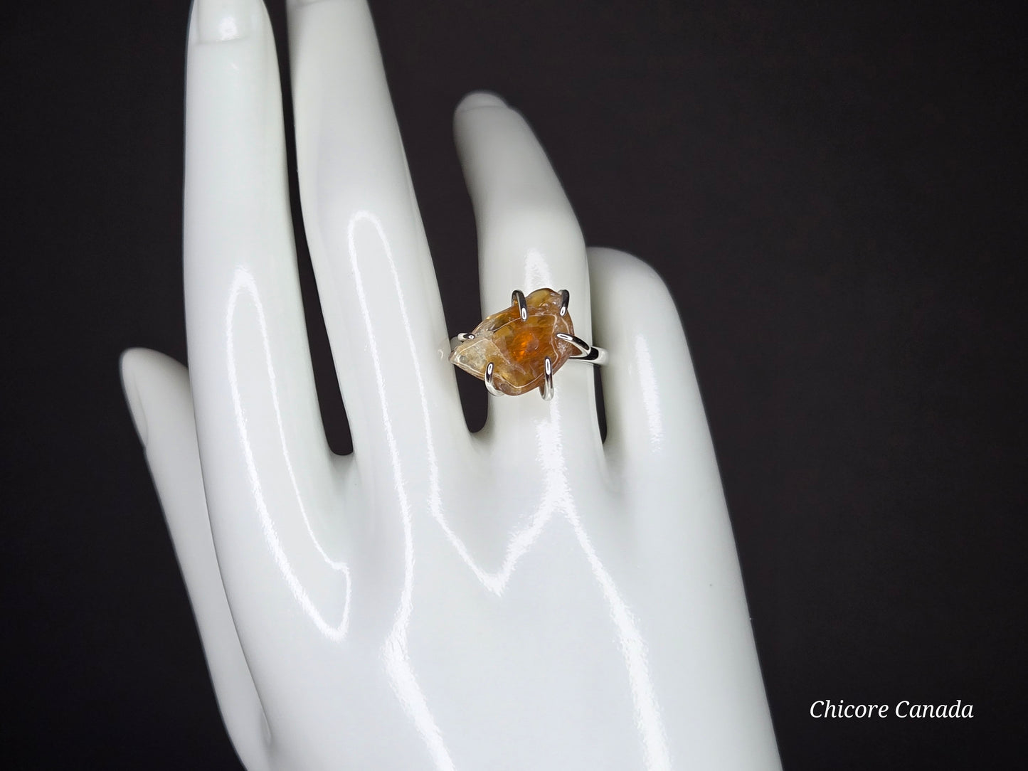 Adjustable Citrine Ring – Handmade Natural Gemstone Jewelry