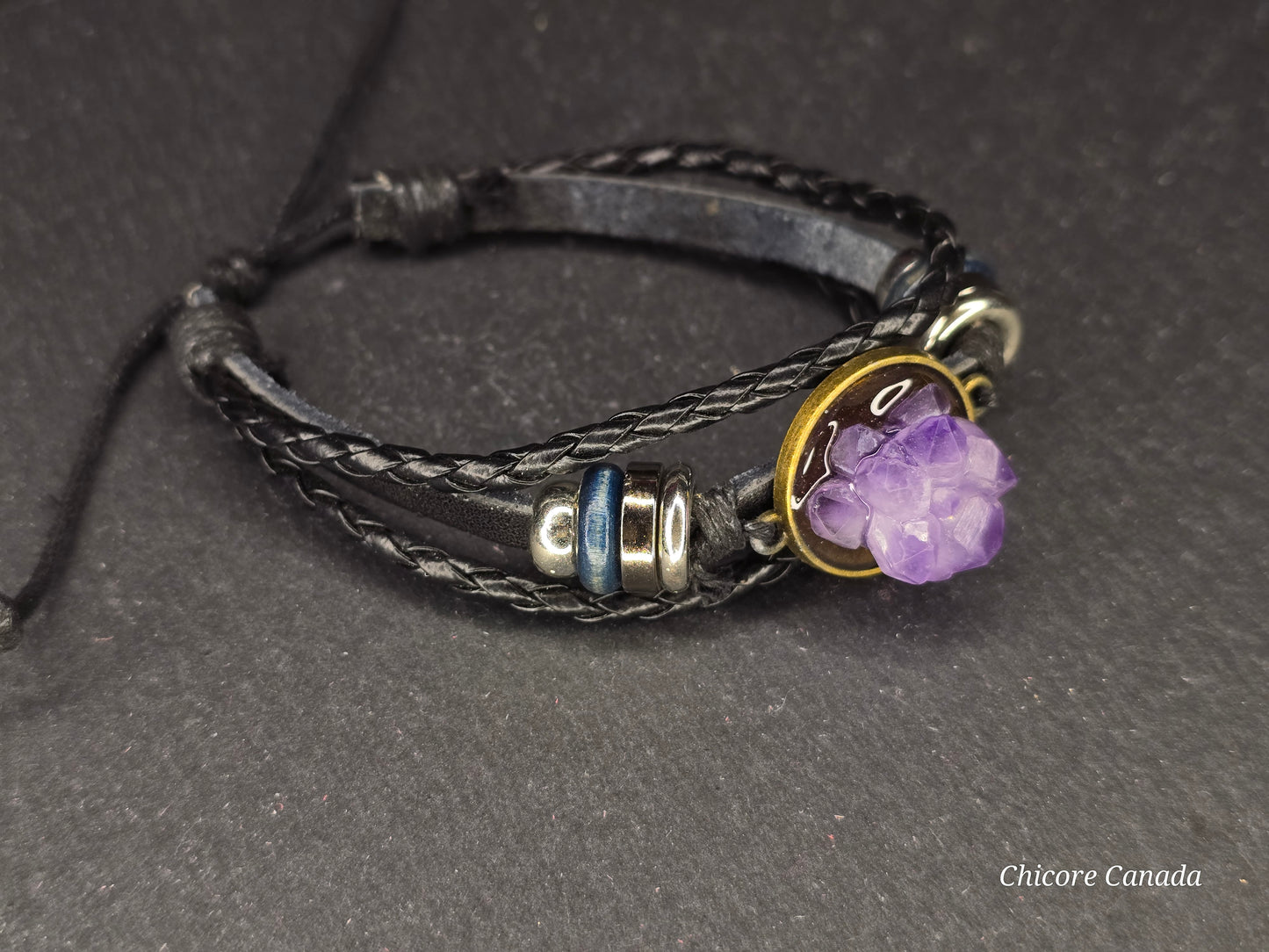 Sérénité Majestueuse : Bracelet en Pierre d'Améthyste Naturelle