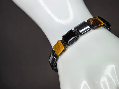 A Triple Power Protection Bracelet – Obsidian, Hematite & Tiger’s Eye Energy Shield