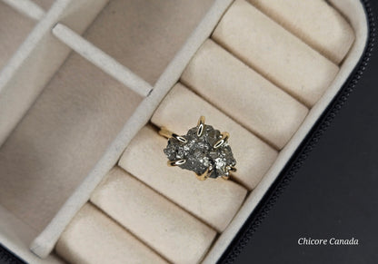 Raw Pyrite Statement Ring – Sophisticated Natural Elegance