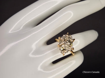 Adjustable Raw Pyrite Ring