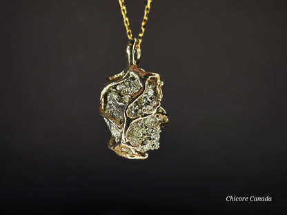 Abundance & Strength: Raw Pyrite and Sterling Silver Necklace