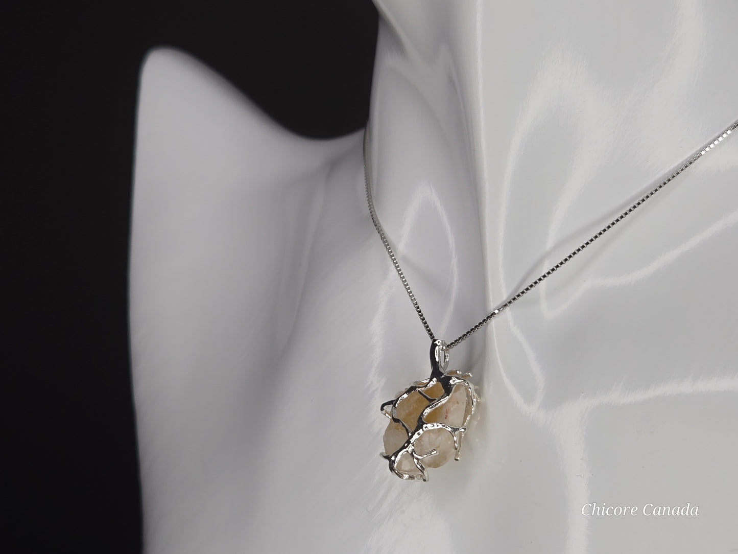 Brazilian Citrine with 925 Sterling Silver Adjustable Necklace