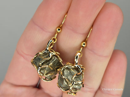 Sparkle Like Gold: Handmade Raw Pyrite Earrings