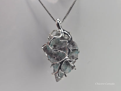 The Amazonite Talisman Necklace with 925 Sterling Silver Adjustable Necklace