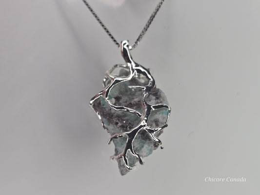 The Amazonite Talisman Necklace with 925 Sterling Silver Adjustable Necklace