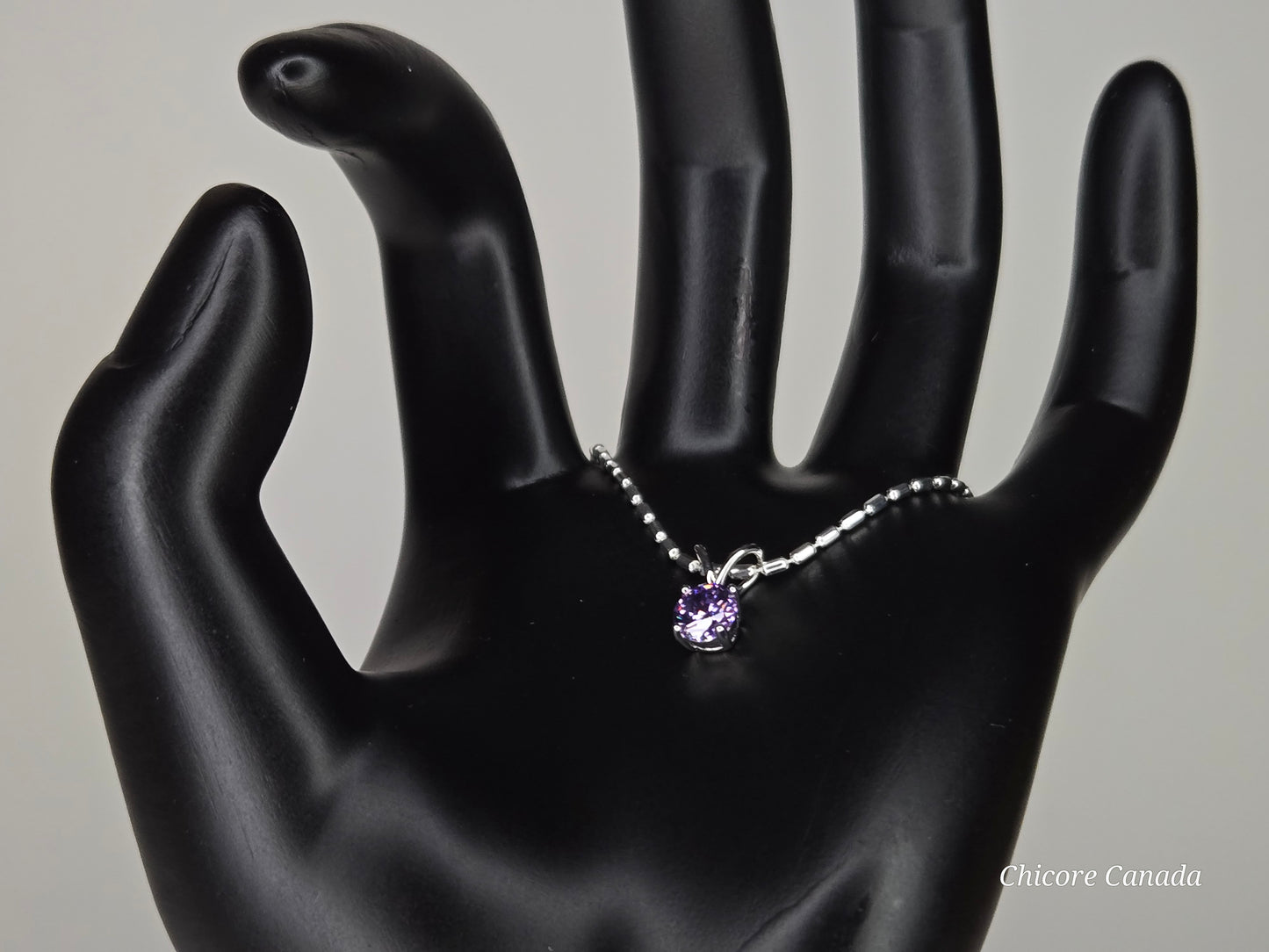 Bracelet ajustable élégant en argent sterling 925 avec breloque délicate en zircone cubique