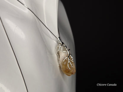 Brazilian Citrine Pendant – Sterling Elegance