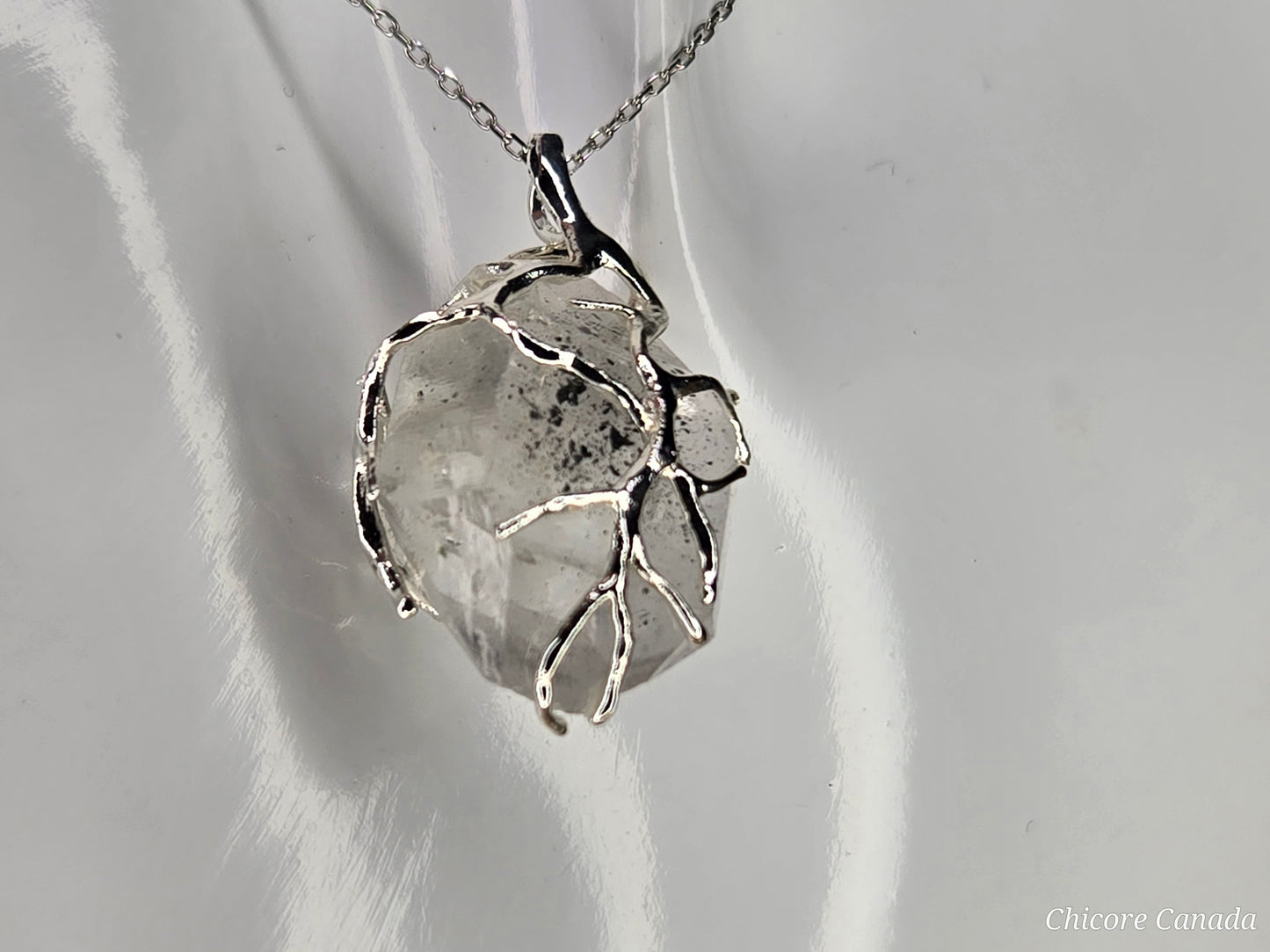 AAA Herkimer Diamond Pendant with Adjustable Necklace