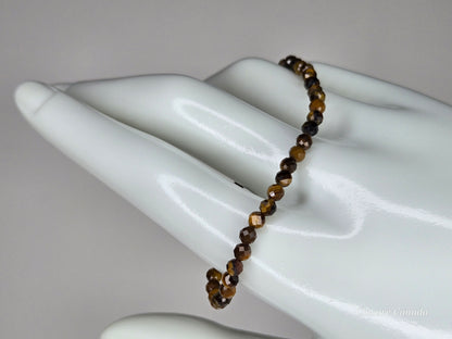 Dainty Faceted Tiger’s Eye Bracelet – Strength in Elegance