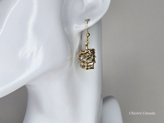 Sparkle Like Gold: Handmade Raw Pyrite Earrings