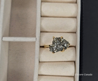 Raw Pyrite Statement Ring – Sophisticated Natural Elegance