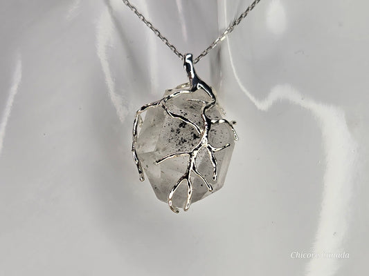 AAA Herkimer Diamond Pendant with Adjustable Necklace