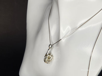 Collier pendentif en pyrite brute fait main avec chaîne réglable
