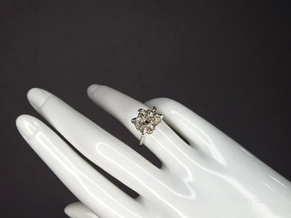 Bague ajustable en pyrite brute faite à la main – Élégance naturelle