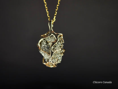 Abundance & Strength: Raw Pyrite and Sterling Silver Necklace