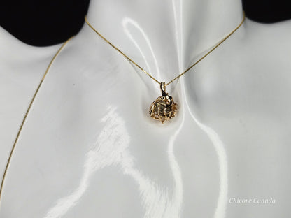 Bold & Brilliant: Raw Pyrite Crystal on 925 Silver Adjustable Necklace