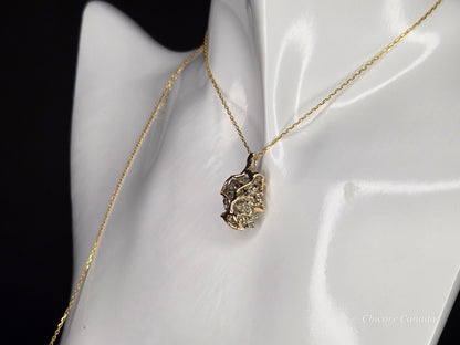 Abundance & Strength: Raw Pyrite and Sterling Silver Necklace