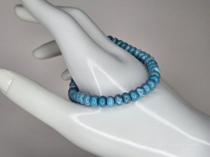 AAA Natural Larimar Handmade Bracelet – Serenity in Every Stone