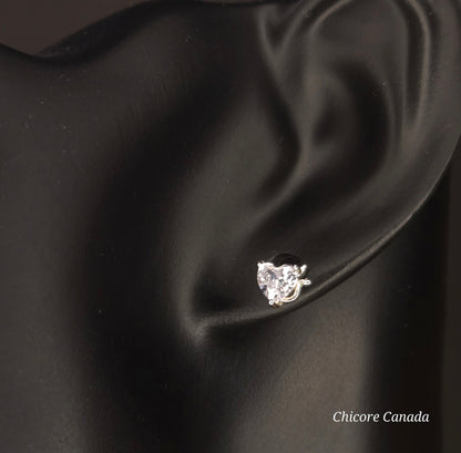 Asymmetric Evil & Angel Stud Earrings in 925 Sterling Silver – Bold Luxury Redefined