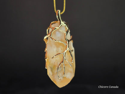 Brazilian Citrine Pendant Necklace: Natural Beauty