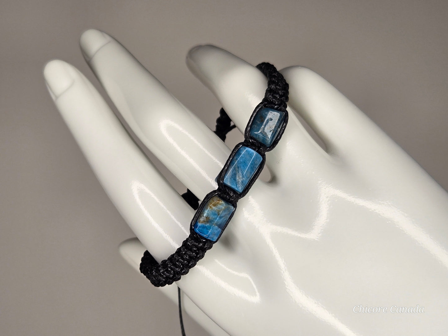 Blue Apatite Bracelet for Him - A Refined Fusion of Focus, Confidence & Purpose