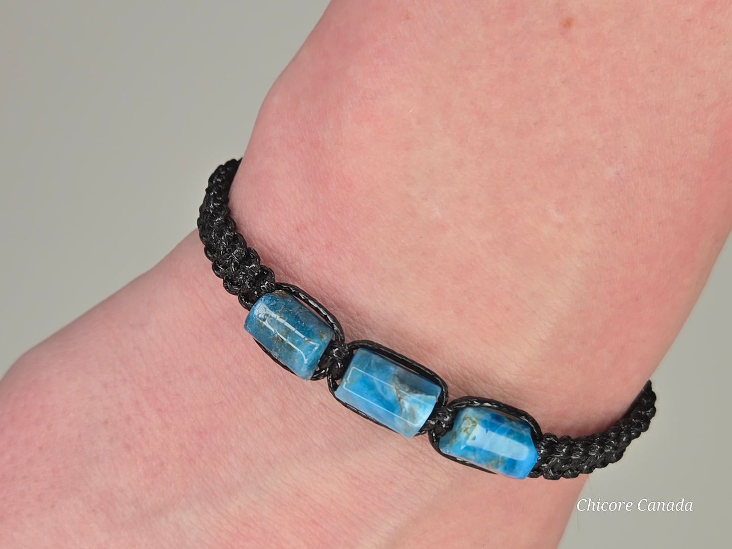Blue Apatite Bracelet for Him - A Refined Fusion of Focus, Confidence & Purpose