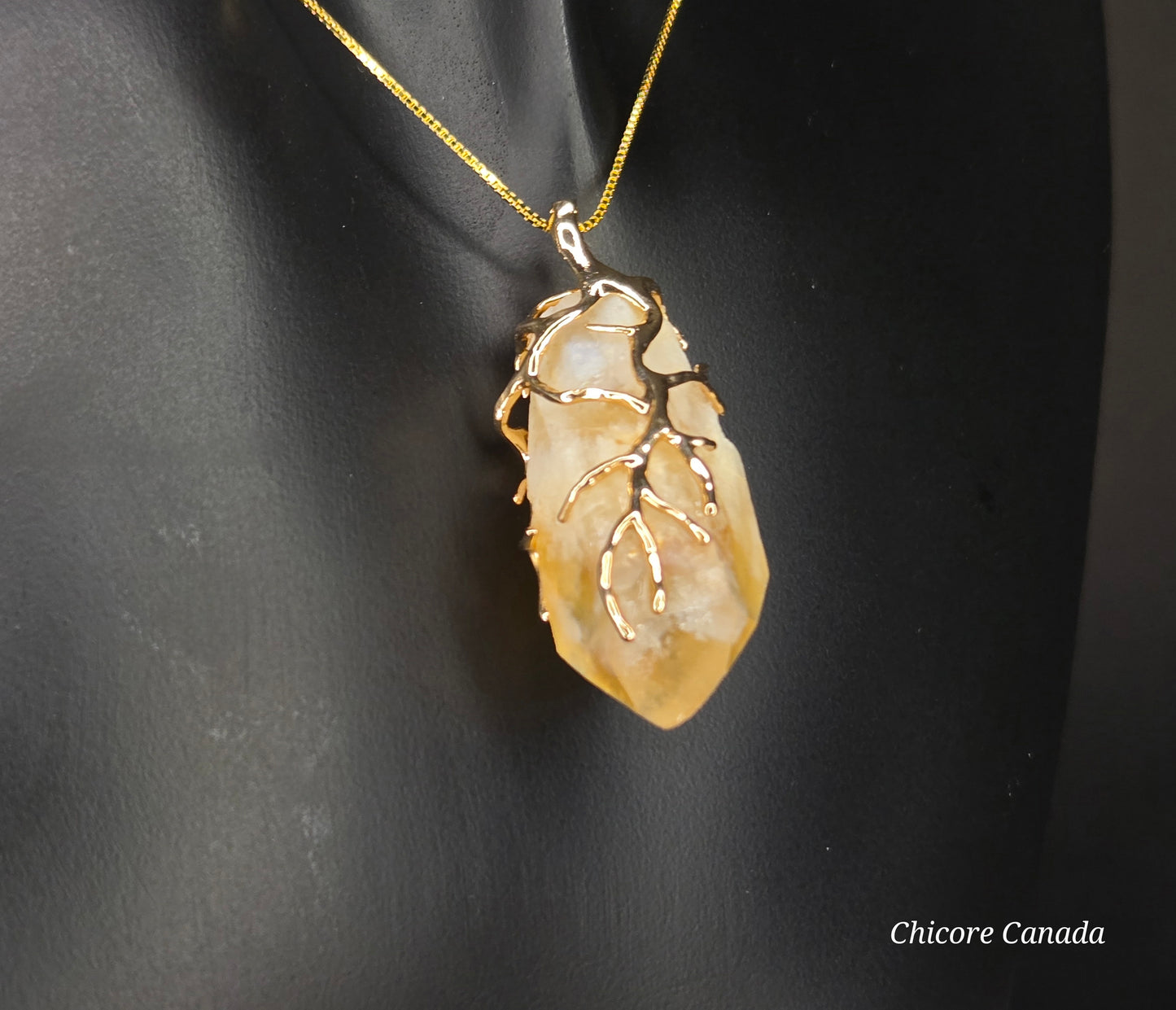 Brazilian Citrine Pendant Necklace: Natural Beauty