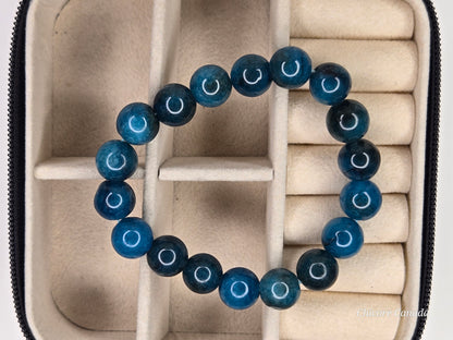 Elegant Blue Apatite Bracelet – Handmade with Natural Stones