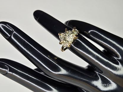 Adjustable Handmade Raw Pyrite Ring