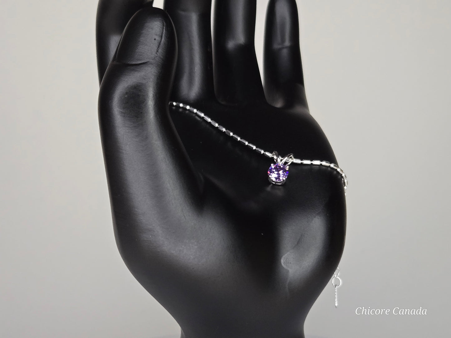 Bracelet ajustable élégant en argent sterling 925 avec breloque délicate en zircone cubique